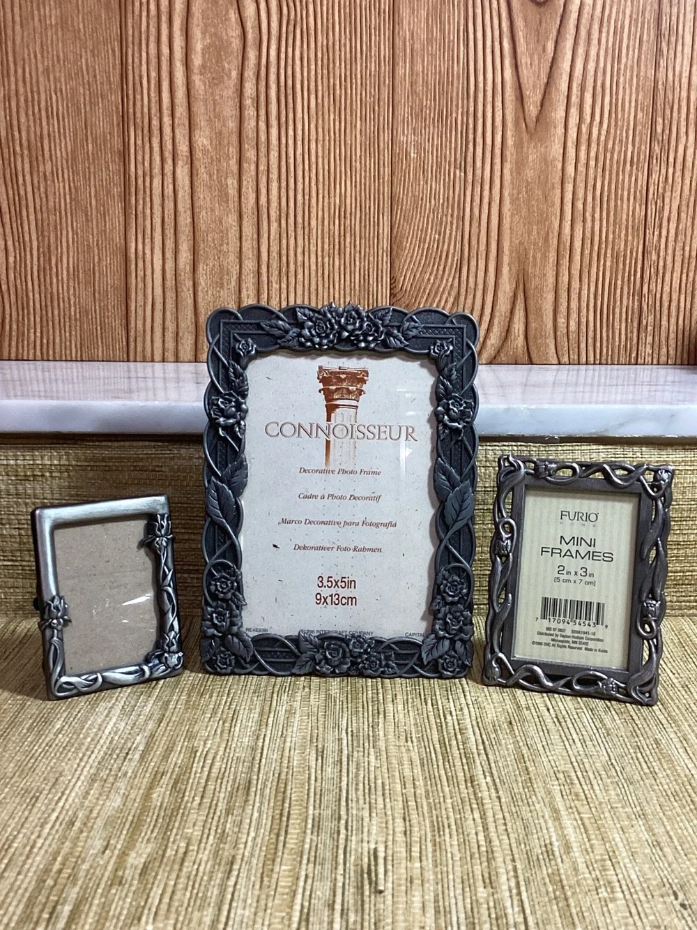 Decorative Metal Photo Frame - Antique Silver (3.5x5in)